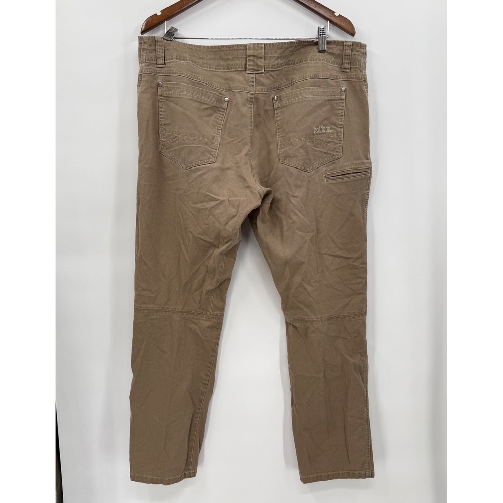 Kuhl 38x32 Rydr Pants Mens Khaki Tan Articulated Knee Canvas Workwear Hiking - Picture 8 of 10